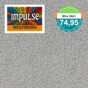 Draufsicht auf Vorwerk Mira 54A1 mit Preisetikett 74,95 €/m²